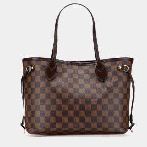 Pre Owned Louis Vuitton Brown Damier Ebene Neverfull PM