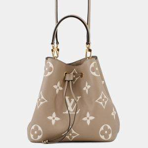 مملوكة مسبقًا Louis Vuitton Neonoe MM Tourterelle Creme Bicolor Monogram Empreinte Leather Shoulder Bag