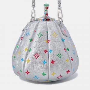 Pre Owned Louis Vuitton X Yayoi Kusama Lvxyk Pumpkin Silver Monogram Yayoi Kusama