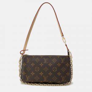 Pre Owned Louis Vuitton Pochette Accessoires Brown Monogram Handbag