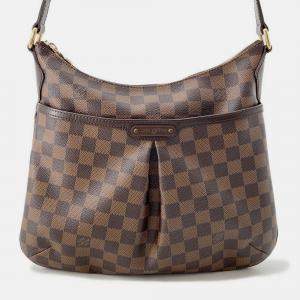 Pre Owned Louis Vuitton Bloomsbury Red Damier Ebene Canvas Size Pm
