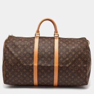 Pre Owned Louis Vuitton Monogram Canvas Keepall 55 Bag