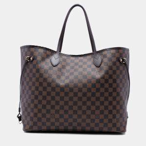 Pre Owned Louis Vuitton Brown Damier Ebene Neverfull GM
