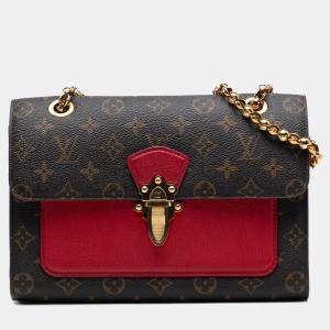 Pre Owned Louis Vuitton Brown Red Monogram Victoire