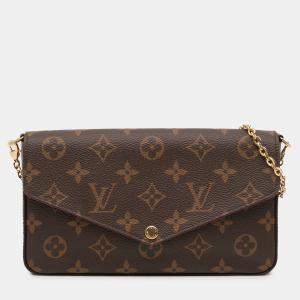Pre Owned Louis Vuitton Brown Monogram Pochette Felicie
