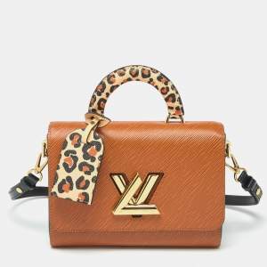 Pre Owned Louis Vuitton Cannelle/Black Epi Leather Wild At Heart Twist MM Bag