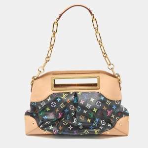 Pre Owned Louis Vuitton Black Monogram Multicolore Canvas Judy GM Bag
