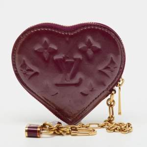 Pre Owned محفظة لوي فيتون فيرنيس قلب البنفسجي مونوغرامى للعملات المعدنية