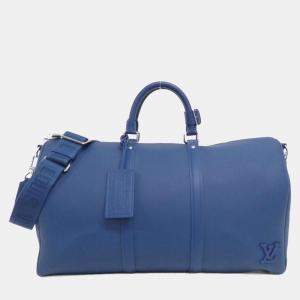 مملوكة مسبقًا Louis Vuitton Keepall Bandouliere 50 Aerogram Leather Duffel Bag