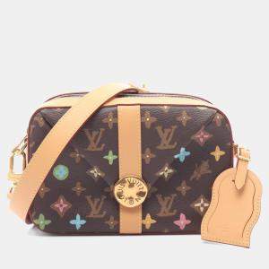 مملوكة مسبقًا حقيبة كتف لويس فيتون إنفيلوب مسنجر قماش وبولي فينيل كلوريد معالج ومونوقرام جلد بني/متعدد الألوان