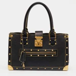 Pre Owned Louis Vuitton Black Suhali Leather Le Fabuleux Bag