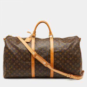 Pre Owned Louis Vuitton Monogram Canvas Keepall Bandoulière 60 Bag