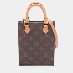 Pre Owned Louis Vuitton Sac Plat Brown Canvas Tote Bag
