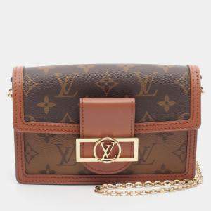 Pre Owned Louis Vuitton Dauphine Brown Monogram Canvas Shoulder Bag