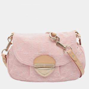 مملوكة مسبقًا Louis Vuitton Sunset Pink Denim Monogram Shoulder Bag