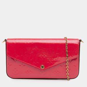 مملوكة مسبقًا Louis Vuitton Monogram Vernis Pochette Felicie Wallet on Chain
