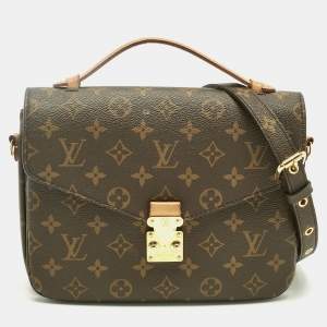 Pre Owned Louis Vuitton Monogram Canvas Pochette Metis Bag