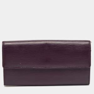 Pre Owned Louis Vuitton Cassis Epi Leather Sarah Wallet