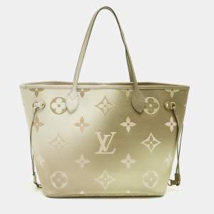 Pre Owned Louis Vuitton Sunset Khaki Monogram Canvas Neverfull MM Bag