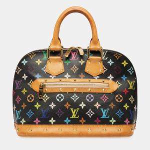 Pre Owned Louis Vuitton Black Monogram Multicolore Alma PM