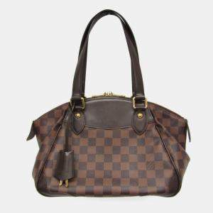 Pre Owned Louis Vuitton Verona PM Brown Damier Ebene Canvas Shoulder Bag