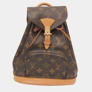 Pre Owned Louis Vuitton Monsuri Mini Brown Monogram Canvas Backpack