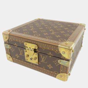 Pre Owned Louis Vuitton Monogram Coffret Brown Monogram Canvas Jewelry Case