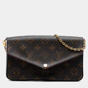 مملوكة مسبقًا Louis Vuitton Monogram Brown Monogram Coated Canvas Pochette Felicie Wallet on Chain Bag