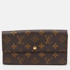 Pre Owned Louis Vuitton Monogram Canvas Sarah Long Wallet