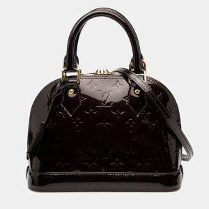 Pre Owned Louis Vuitton Purple Monogram Vernis Alma BB