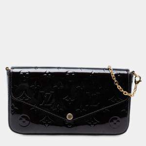 Pre Owned Louis Vuitton Purple Monogram Vernis Pochette Felicie