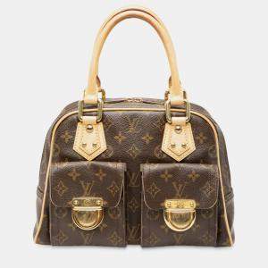Pre Owned Louis Vuitton Brown Monogram Manhattan PM