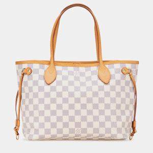 مملوكة مسبقًا Louis Vuitton Damier Azur Neverfull PM Canvas Tote Bag
