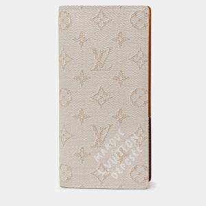 مملوكة مسبقًا محفظة لويس فيتون تراث مونوغرام أبيض برازا