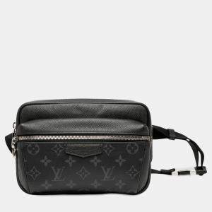 Pre Owned Louis Vuitton Monogram Taigarama Outdoor Taiga Leather and Monogram Canvas Bumbag