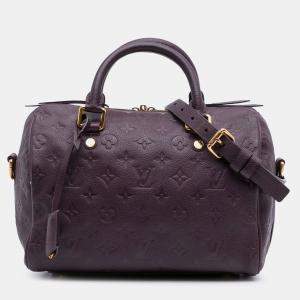 Pre Owned Louis Vuitton Purple Monogram Empreinte Speedy Bandouliere 25