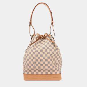 Pre Owned Louis Vuitton Damier Azur Noe Coated Canvas Shoulder Bag