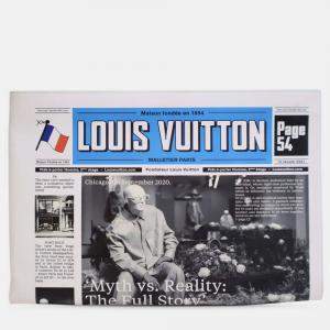 Pre Owned Louis Vuitton White Leather Everyday LV Newspaper Pouch