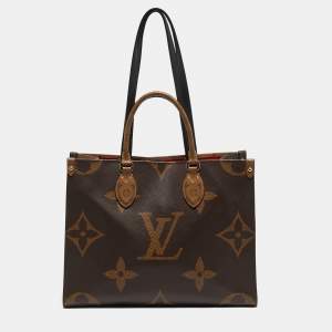 Pre Owned Louis Vuitton Monogram Giant Reverse Canvas Onthego MM Bag