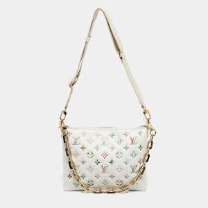 Pre Owned Louis Vuitton Monogram Garden Embossed Leather Coussin PM Bag