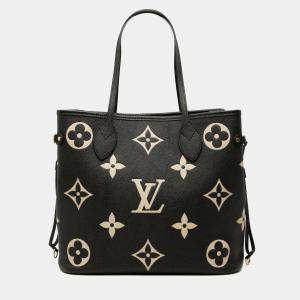 مملوكة مسبقًا Louis Vuitton Neverfull MM Bicolor Giant Monogram Empreinte Leather Tote Bag