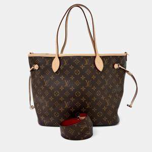 Pre Owned Louis Vuitton Neverfull Inside Out MM Monogram Canvas Tote Bag