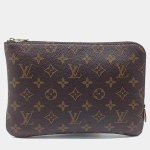 Pre Owned Louis Vuitton Brown PVC Monogram Etu Voyage PM