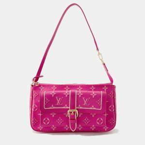 Pre Owned Louis Vuitton Maxi Pochette Accessoires Fuchsia Monogram