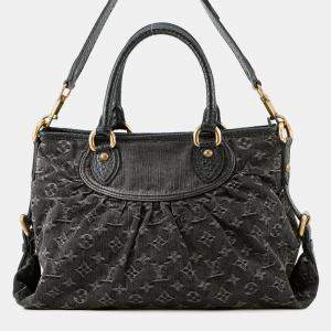 Pre Owned Louis Vuitton Neo Kavy Noir Monogram Denim Size Mm