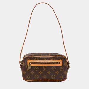 Pre Owned Louis Vuitton Brown Monogram Pochette Cite