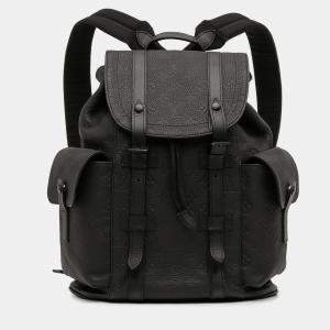 Pre Owned Louis Vuitton Black Monogram Empreinte Christopher Backpack PM