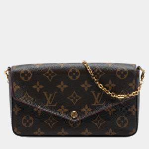 Pre Owned Louis Vuitton Brown Monogram Pochette Felicie