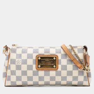 مملوكة مسبقًا Louis Vuitton White Damier Azur Eva Bag