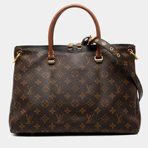 Pre Owned Louis Vuitton Brown Monogram Pallas MM